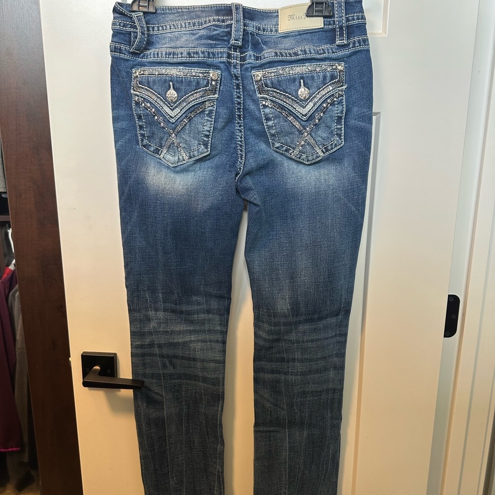 Miss Me Denim Jeans with Embellished Pockets